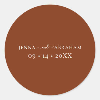 Elegant Rustic Terracotta Wedding Envelope Seals