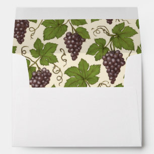 Elegant Rustic Vintage Botanical Purple Grape Vine Envelope