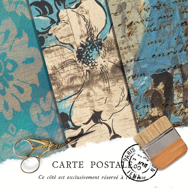 Elegant Rustic Vintage Texture Decoupage Wrapping Paper Sheet (Creator Uploaded)