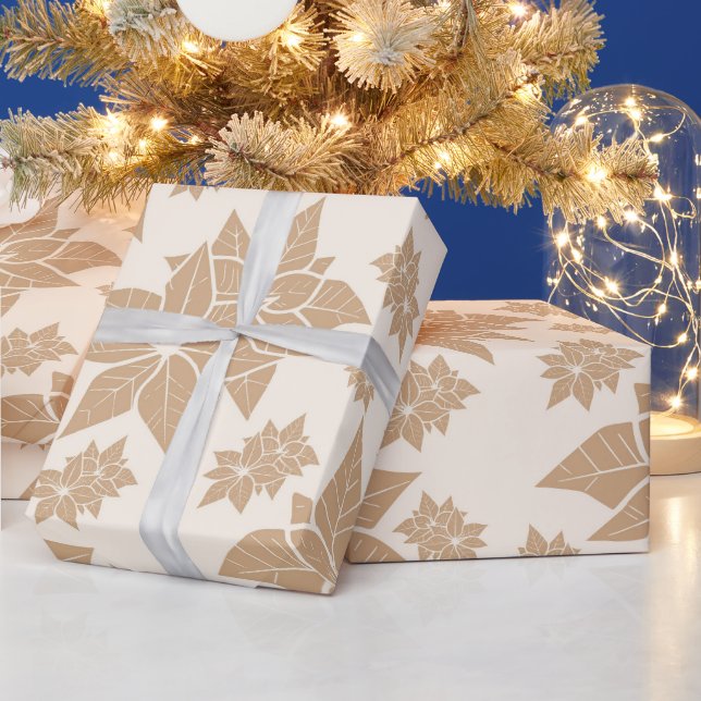 Elegant Rustic Watercolor Botanical Christmas Wrapping Paper (Holidays)