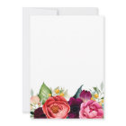 Elegant Rustic Watercolor Floral 80th Birthday