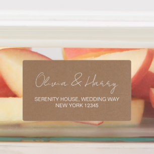 Elegant Rustic Waterproof Return Address Labels