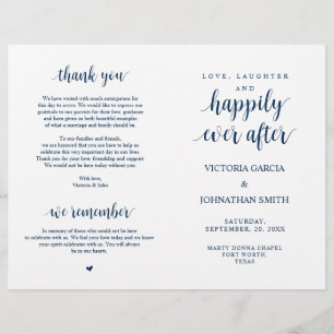 Elegant Rustic Wedding Ceremony Foldable Programs