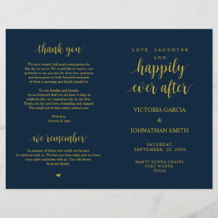 Elegant Rustic Wedding Ceremony Foldable Programs