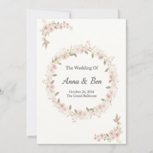 Elegant Rustic Wedding Invitation