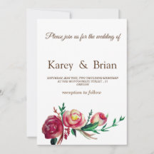 Elegant Rustic Wedding Invitation Card