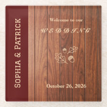 Elegant rustic wedding invitation
