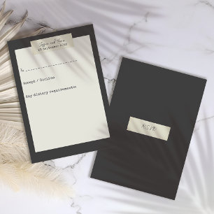 Elegant Rustic Wedding RSVP Card