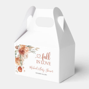 Elegant Rustic Wildflower Fall in Love Baby Shower Favour Box