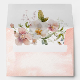 Elegant Rustic Wildflowers Wedding  Envelope