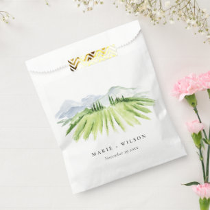 Elegant Rustic Winery Vineyard Mountain Wedding Favour Bags
