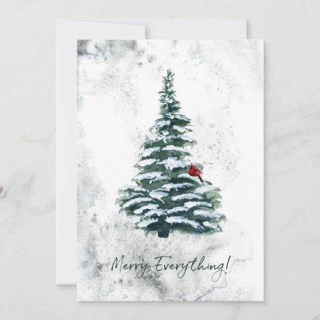 Elegant Rustic Winter Woodland Christmas Photo Holiday Card (Front)