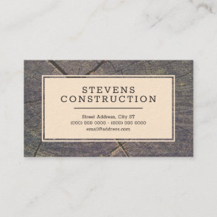 Elegant rustic wood and frame business card