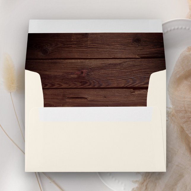Elegant Rustic Wood Beige Envelope (Creator Uploaded)