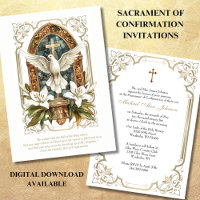 Elegant Sacrament of Confirmation Dove White Lily