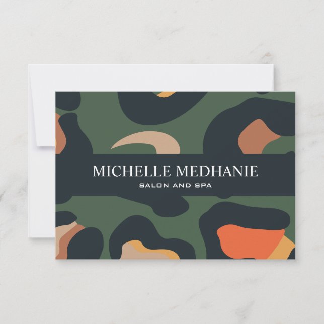 Elegant Safari Animal Skin Leopard Gift Card (Front)