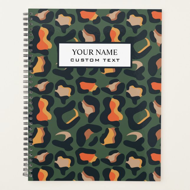 Elegant Safari Animal Skin Leopard spot  Planner (Front)