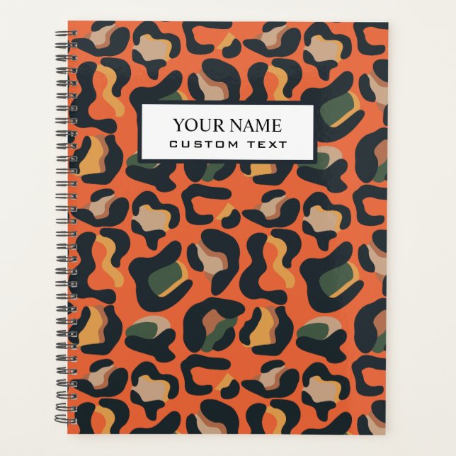 Elegant Safari Animal Skin Leopard spot  Planner (Front)