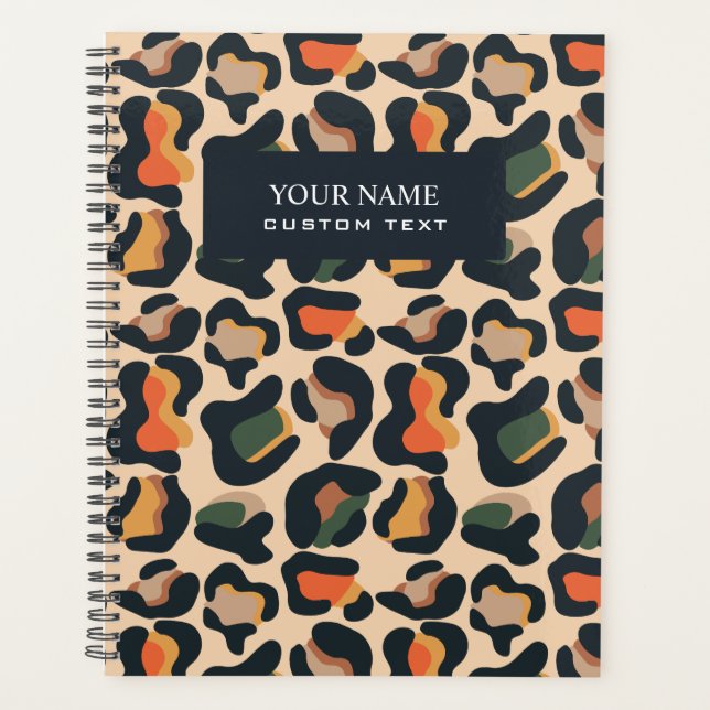 Elegant Safari Animal Skin Leopard spot  Planner (Front)