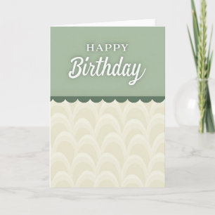 Elegant Sage Birthday Card