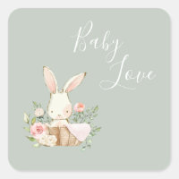 Elegant Sage Green Baby Love Baby Shower