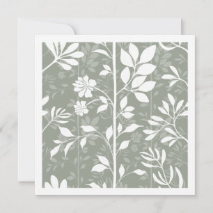 Elegant Sage Green Botanic Climbing Vine Card