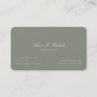 Elegant Sage Green Business Card
