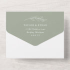 Elegant Sage Green Calligraphy Script Wedding