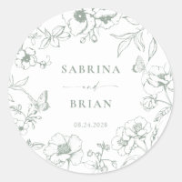 Elegant Sage Green Classic Floral Wedding 
