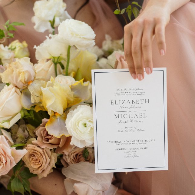 Elegant Sage Green Classic Script Wedding Invitation (Creator Uploaded)