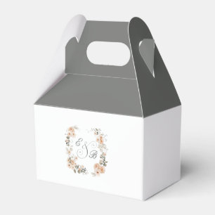 Elegant Sage Green Floral Garden Monogram Favour Box