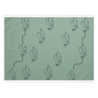 Elegant Sage Green Graduation Pattern Tablecloth