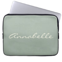 Elegant Sage Green Handwritten Script Name Custom 