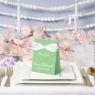 Elegant Sage Green Happy Retirement Thank You Favour Box