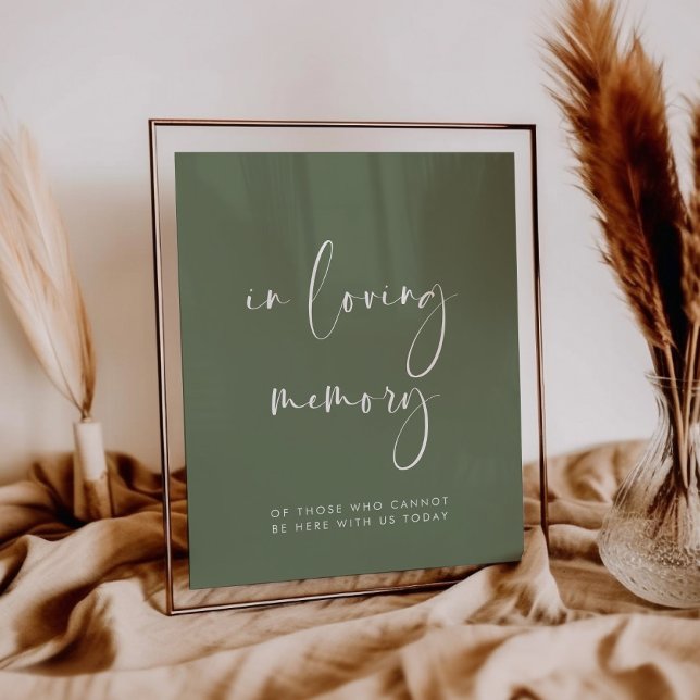 Elegant sage green In loving memory wedding sign (Creator Uploaded)