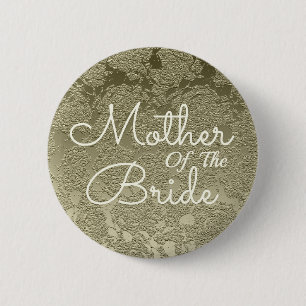 Elegant Sage Green Ivory Mother Of The Bride 6 Cm Round Badge