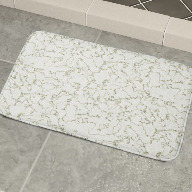 Elegant Sage Green Marble Bath Mat (Sage green marbled bath mat just for you)