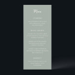 Elegant Sage Green Modern Wedding Menu<br><div class="desc">Elegant wedding menus featuring a simple design with script and serif fonts.</div>