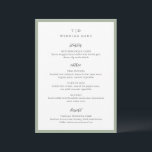 Elegant Sage Green Monogram Modern Wedding Menu<br><div class="desc">Modern wedding menus featuring a clean design with serif and script fonts.</div>