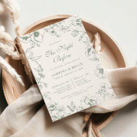 Elegant Sage Green Night Before Rehearsal Dinner