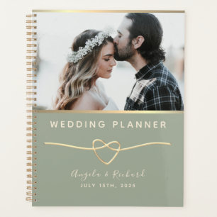 Elegant Sage Green Photo Wedding Planner