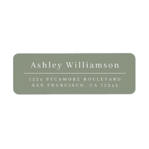 Elegant Sage Green Return Address Label