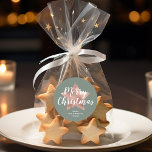 Elegant Sage Green Rose Gold Star Christmas Classic Round Sticker<br><div class="desc">Personalised Elegant Sage Green Rose Gold Star Christmas Classic Round Sticker.</div>
