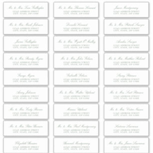 Elegant Sage Green Script Guest Address Labels
