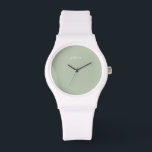 Elegant sage green script name watch<br><div class="desc">Elegant sage green white script name Watch.. Personalise name.</div>
