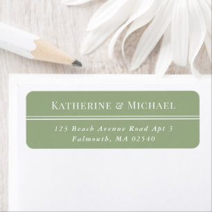 Elegant Sage Green Small Return Address
