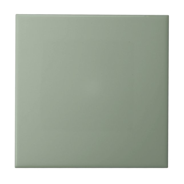 Elegant Sage Green Solid Colour Tile (Front)