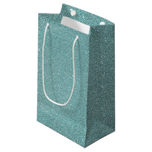 Elegant Sage Green Sparkly Glitter Look Small Gift Bag