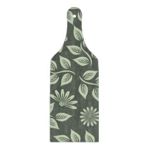 Elegant Sage Green Vintage Floral Personalised Cutting Board