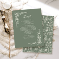 Elegant Sage Green Vintage Floral Wedding